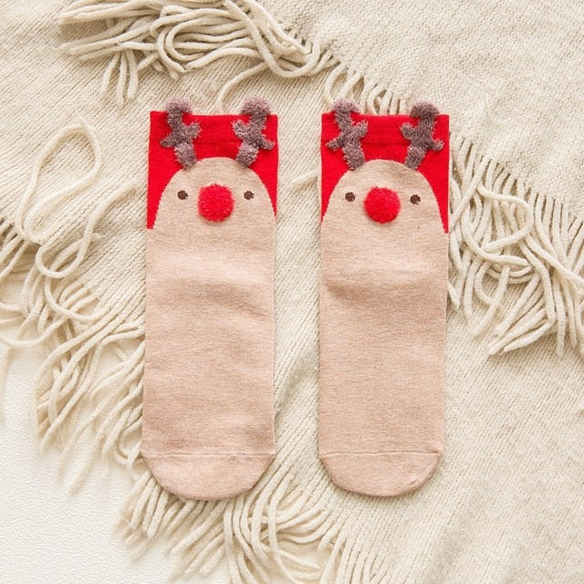 Chaussettes de Noël en coton Décorations de Noël pour la maison