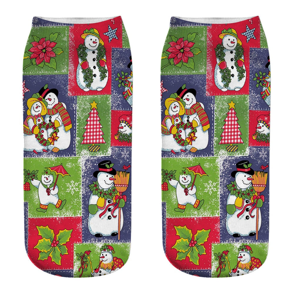 Chaussettes de Noël en coton Décorations de Noël pour la maison